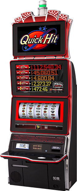 Quick Hit Black and White Wild Jackpot Cabinet